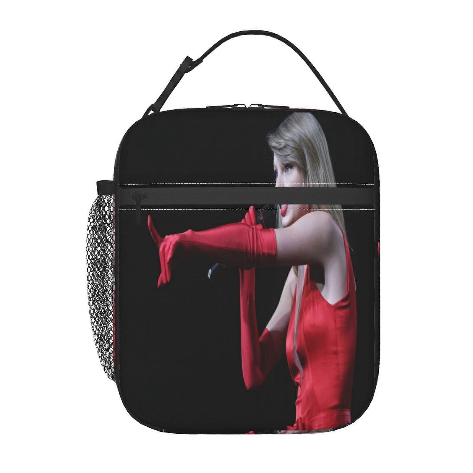 t61 Taylor Swift Lunch Boxes Stylish Geometric Print, Insulated Double-Layer Design with Easy-Clean Interior (26x20x12cm) y61