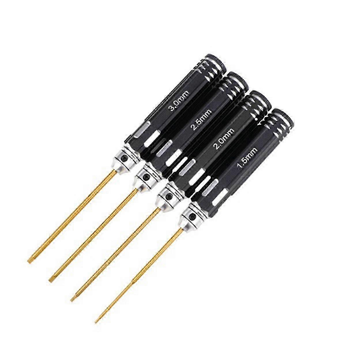 Hex Screwdriver Set 1.5-3.0mm for RC Cars & Model Tools with 4 Interchangeable Bits