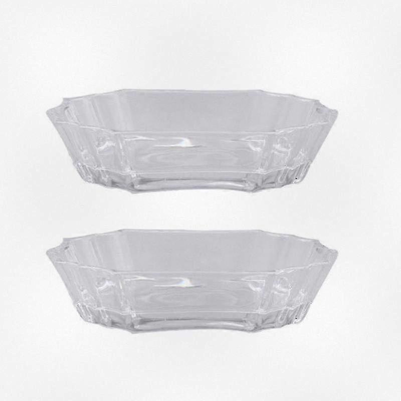 2pcs Vintage Style Embossed Soap Holder Glass Clear Soap Dish Suitable for Bathroom Use, Transparent Design