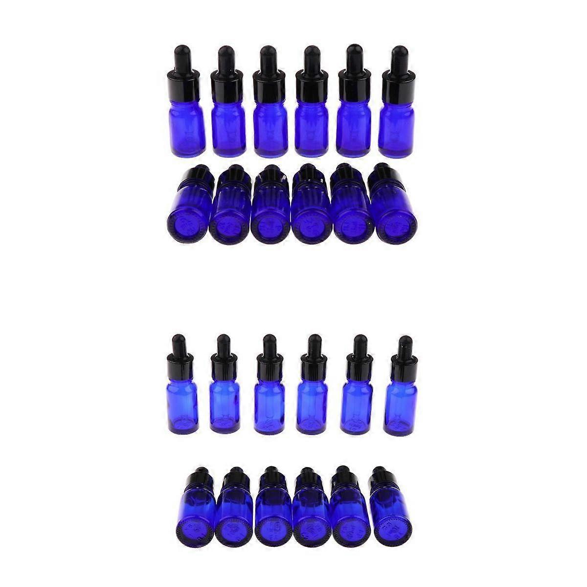 24x 5ml + 10ml BlueGlass Flacon compte-gouttes avec pipette Liquid Dropper Tools