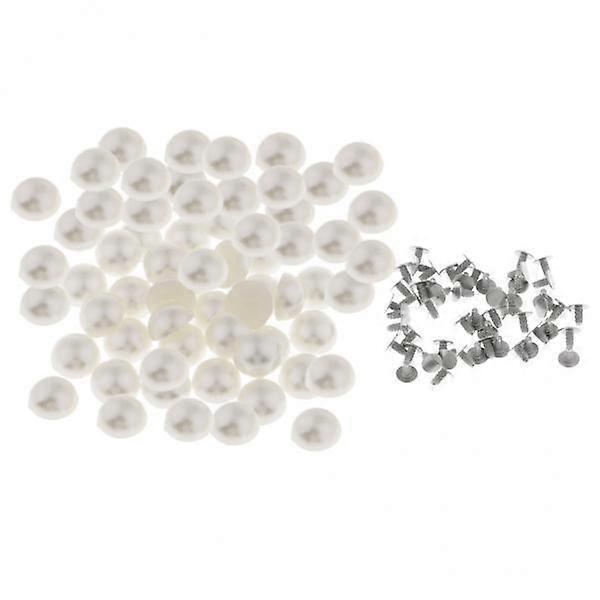 4x100pcs καρφιά πριτσινιών μαργαριταριών απομίμησης για τη νυφική διακόσμηση 8mm δερματοτεχνίας ενδυμάτων