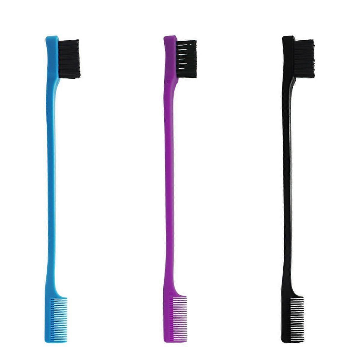 Broken Eyebrow Hair Modification Comb Eyebrow Trimming Tool Double-headed 3pc -HK25