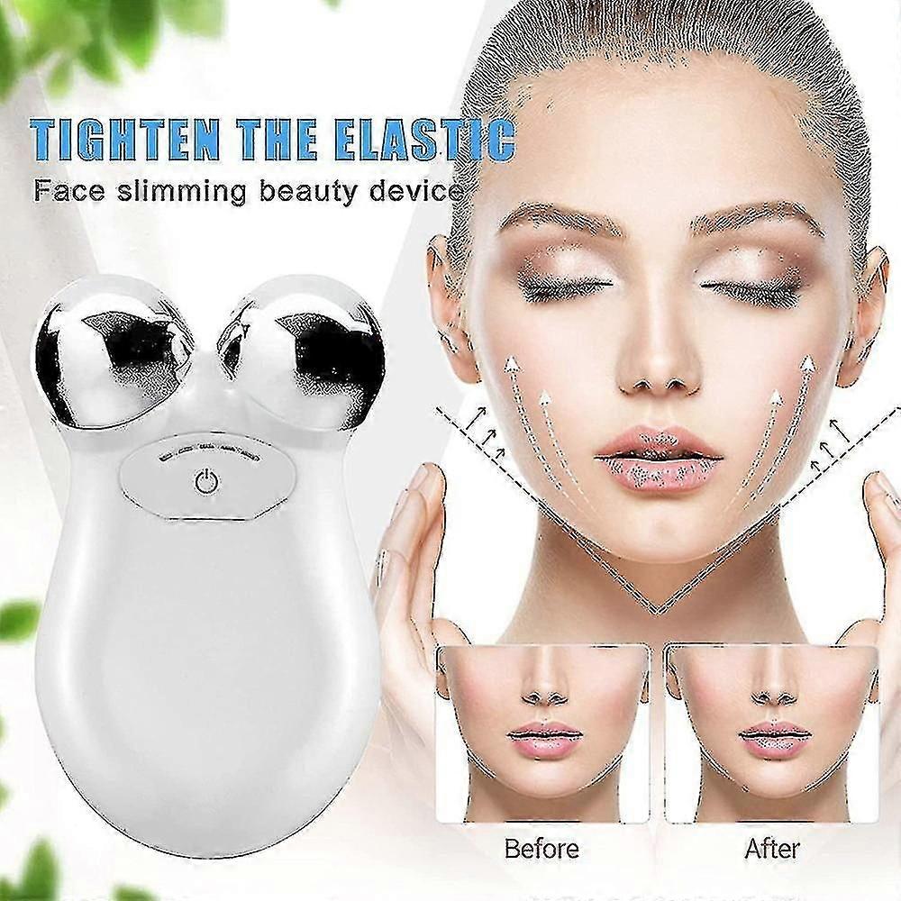 Microcurrent Mini Face Rejuvenation Device Roller, Usb Skin Tightening Face Lifting Spa Machine For
