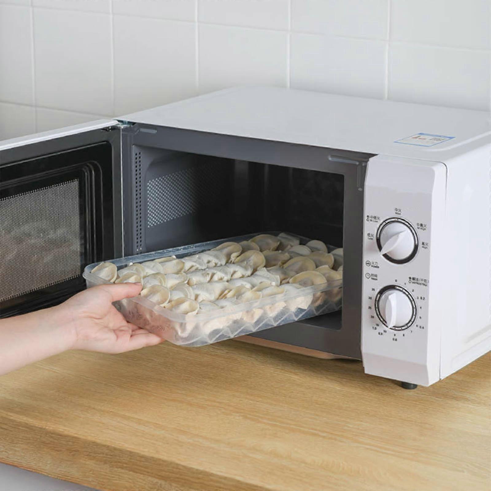 Stackable Dumplings Tray Large Capacity Transparent Wonton Boxes Durable Food Grade for Frozen Dumplings Preservation Bo