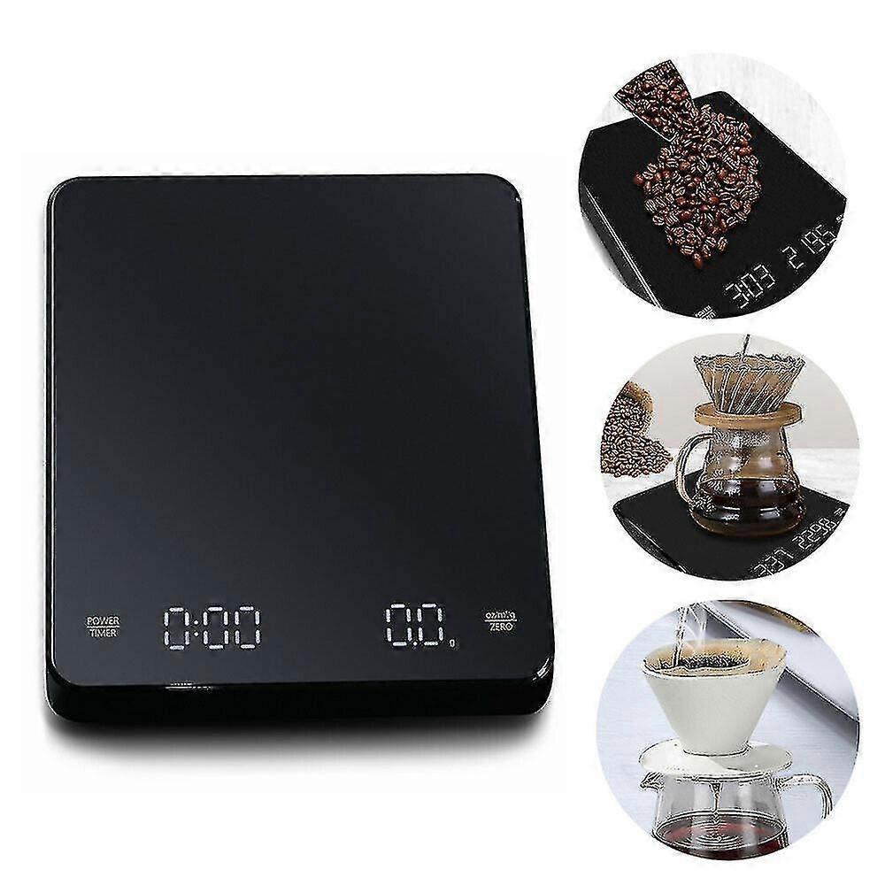 3kg/0.1g Precision LED Kitchen Scale with Timer for Coffee & Food CY