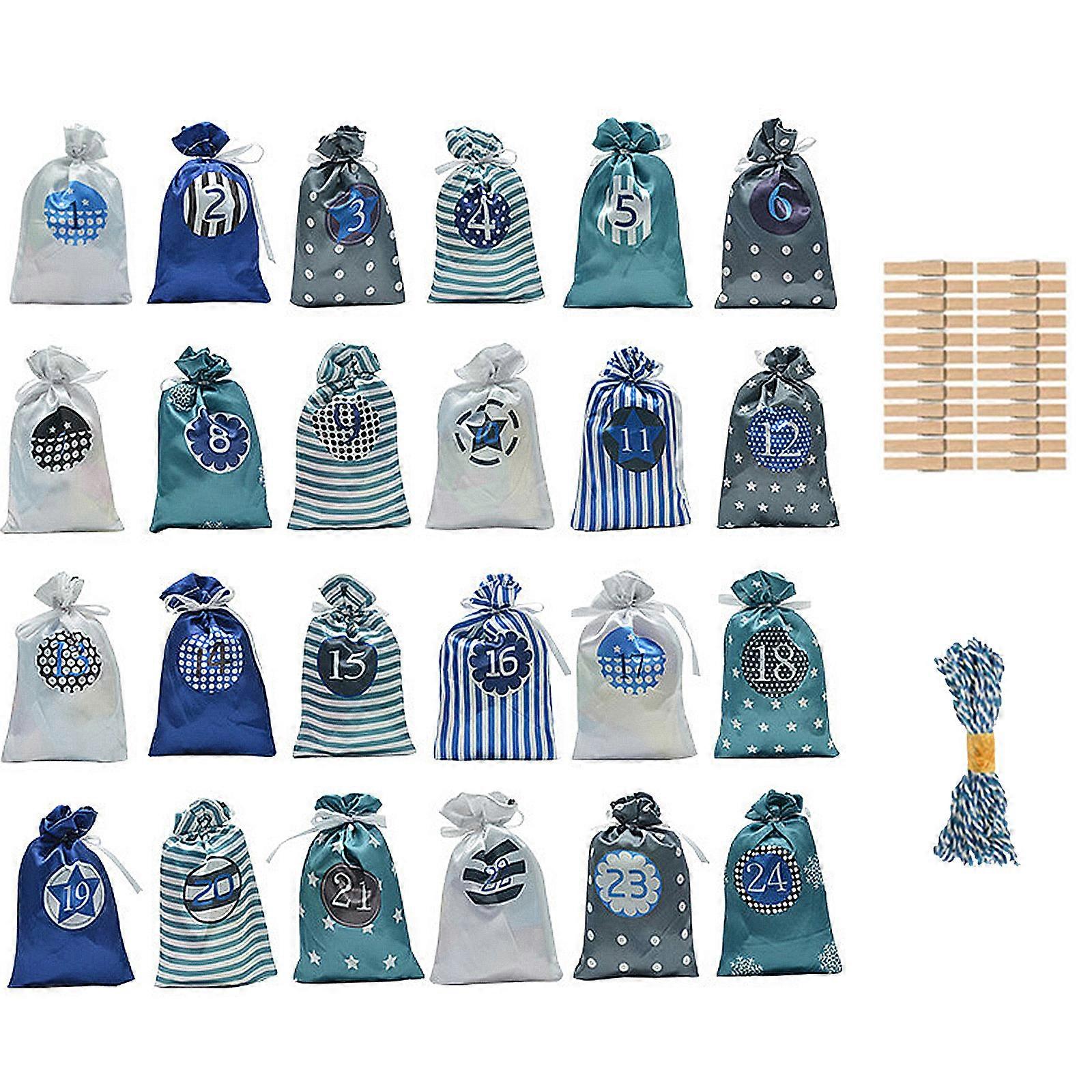 お祝いの誕生日パーティーの好意バッグ、ブルーグリッターカットアウト番号、16歳の誕生日の装飾や甘い16のパーティーグッズに最適、マルチカラー