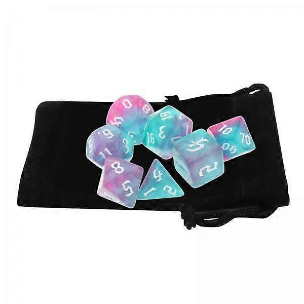 5x Set of 7 Polyhedral Dices Set D8 D10 D12 D20 for Role Playing RPG Classroom