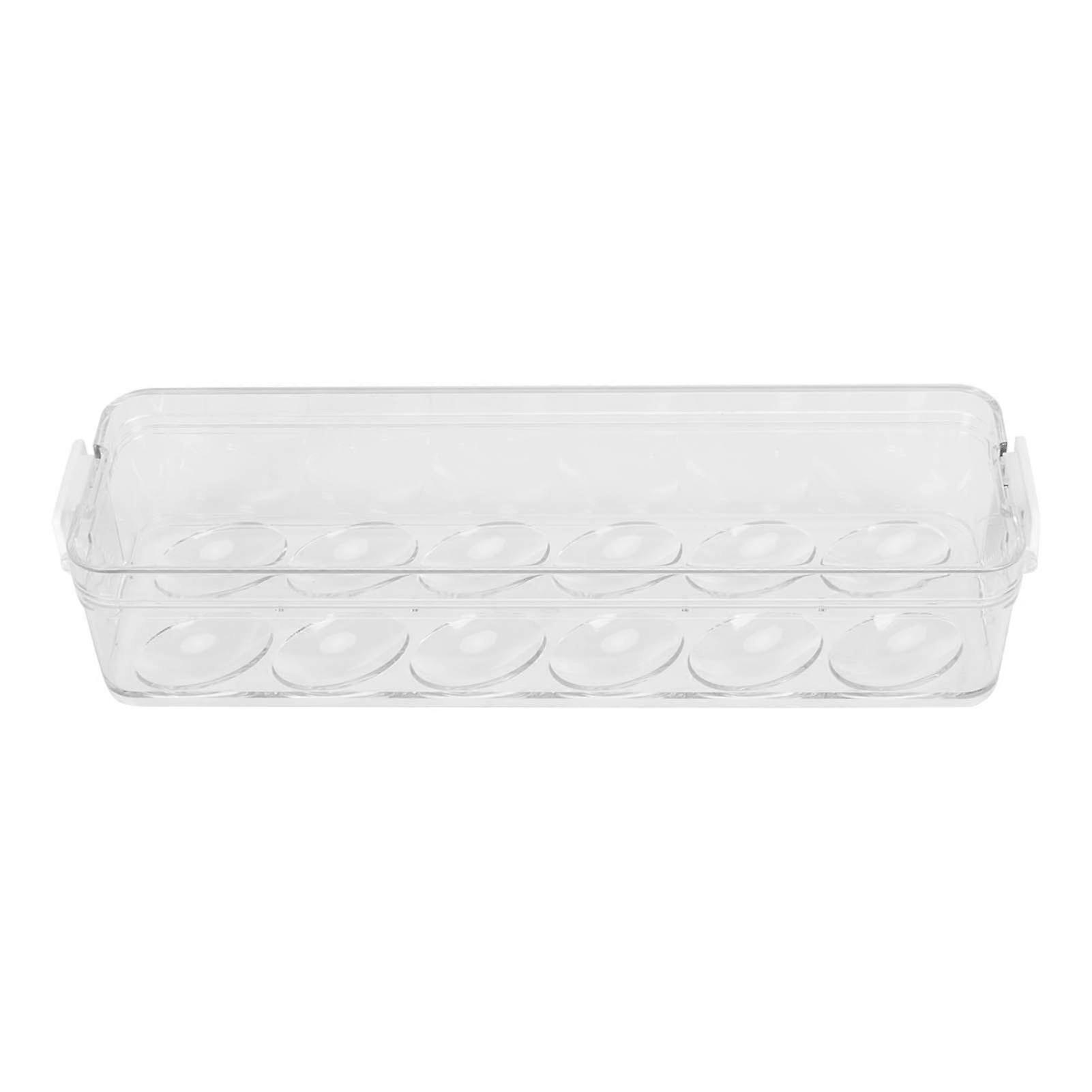 Egg Holder 12 Grids Transparent Sturdy Egg Storage Container with Lid for Refrigerator
