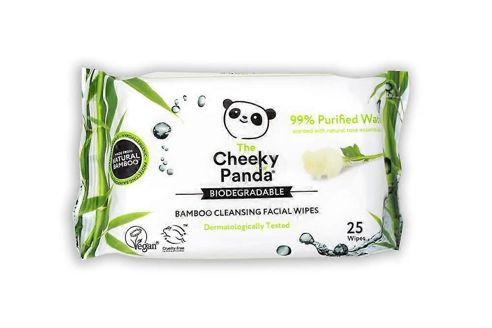 Cheeky Panda 100% 竹制洁面湿巾 玫瑰香味 25 片