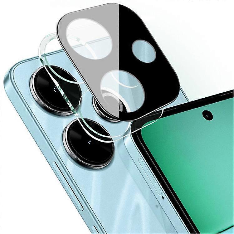 IMAK Compatible For Xiaomi Redmi 13 5G / 13 4G / Note 13R 5G / Poco M6 4G Camera Lens Protector+Acrylic Cap (Black Version)