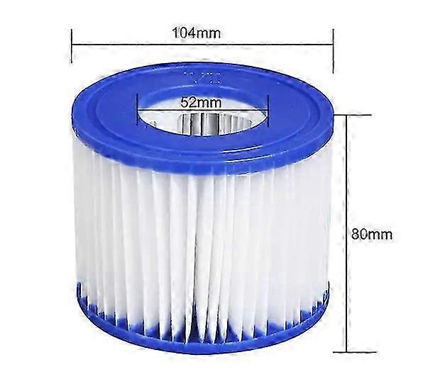 8-Pack Size VI Replacement Filter Cartridges for Hot Tubs