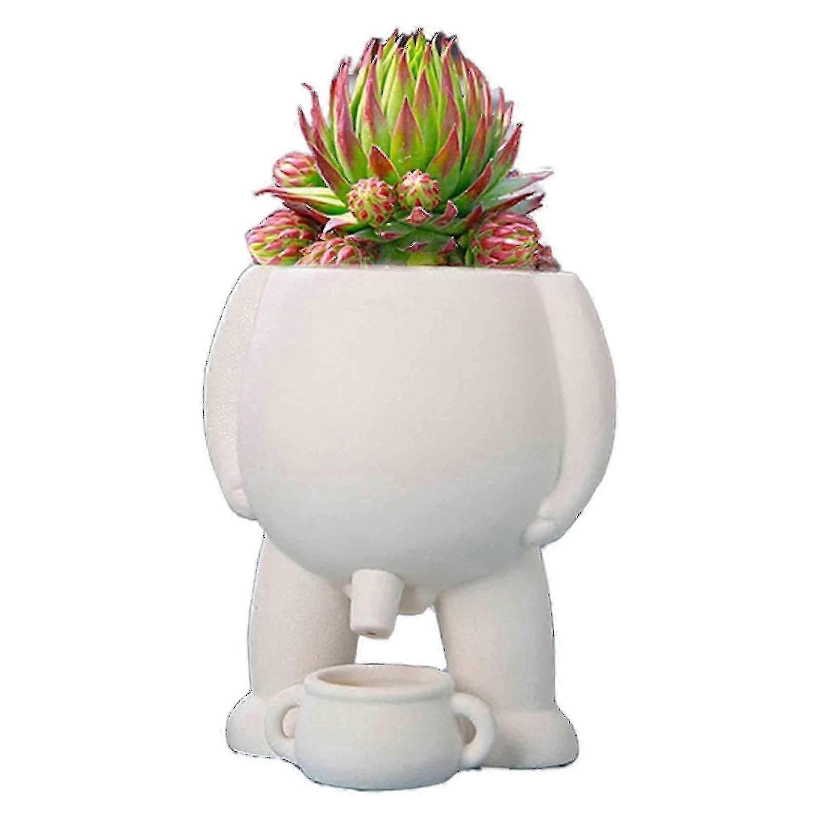 面白いおしっこ植木鉢、家の装飾のための黒い花瓶