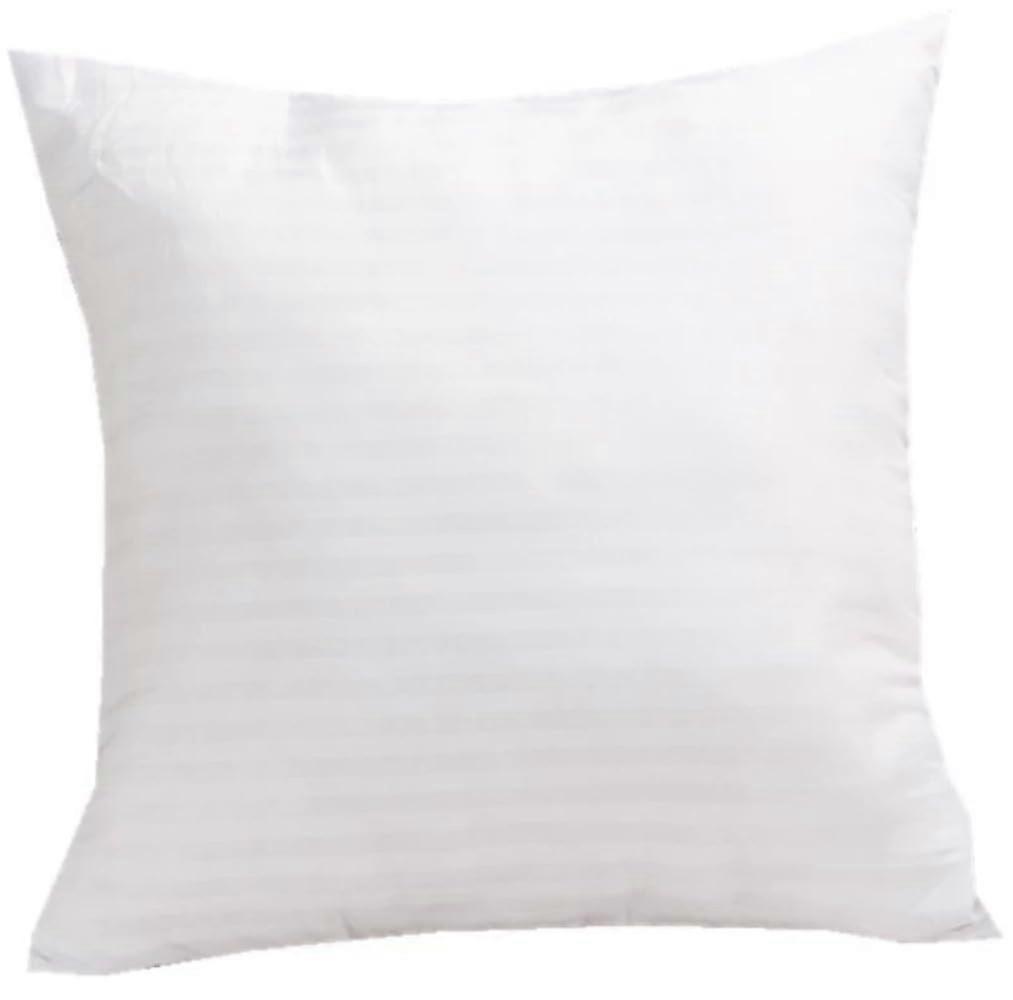 Outdoor Cushion Square 18 x 18 Inch White Polyester Cushions With Pillow Inserts For Sofa Couch 2 Pack