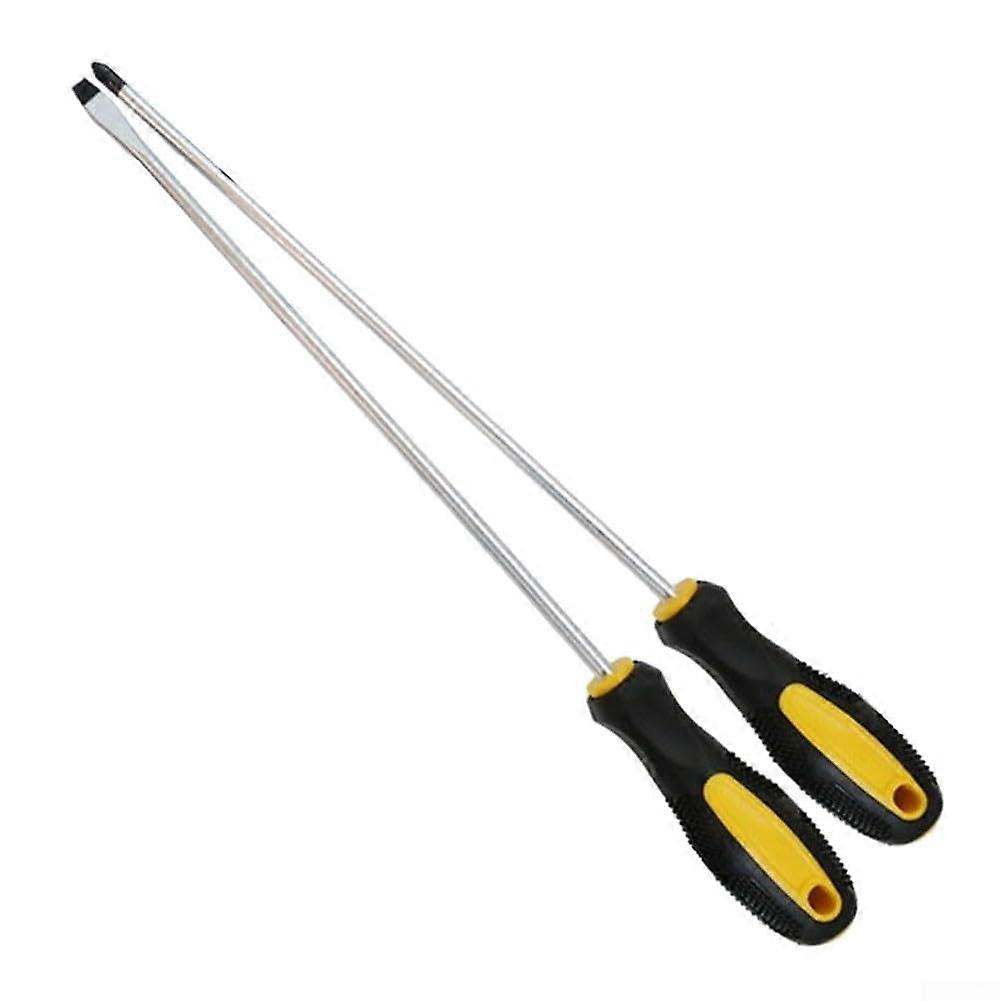 30.5 cm Slotted Screwdriver with Magnetic Head, Non-Slip Rubber Grip, Chrome Vanadium Steel, Durable Tool for Precision Tasks