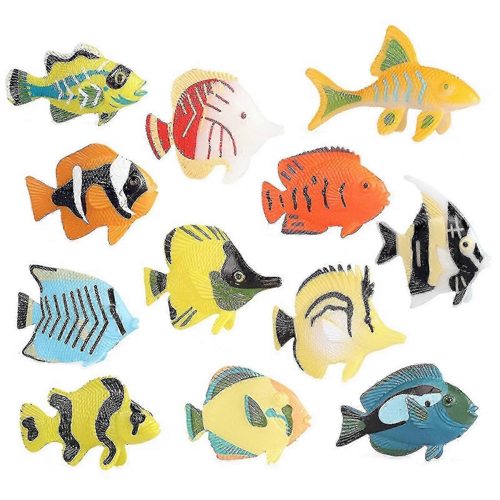 12 Sets Of Colorful Simulation Poultry And Small Animals Suit Model Ornaments