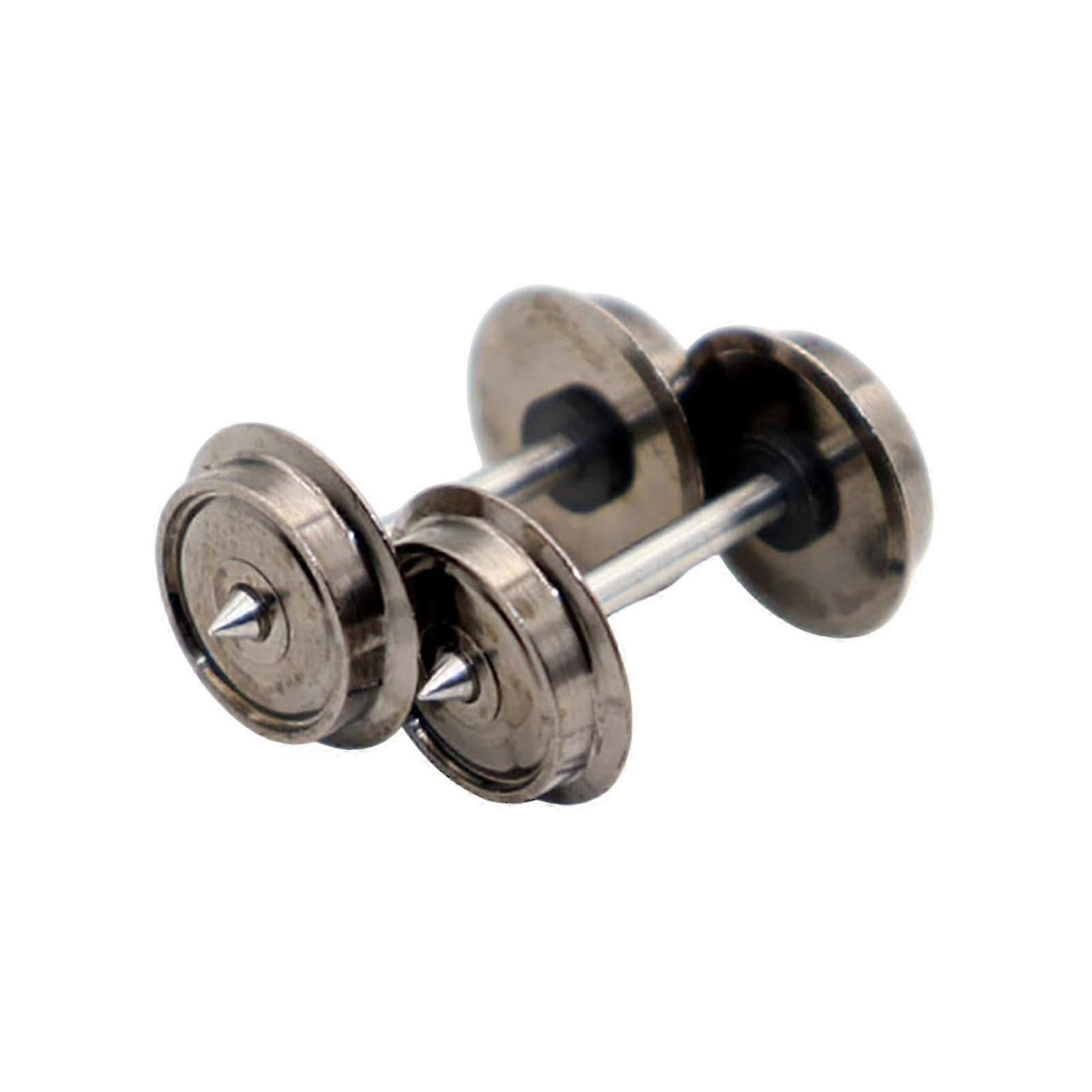 2x Metal Wheels Modification Hobby Train Accessory for 1:87 Model Train DIY