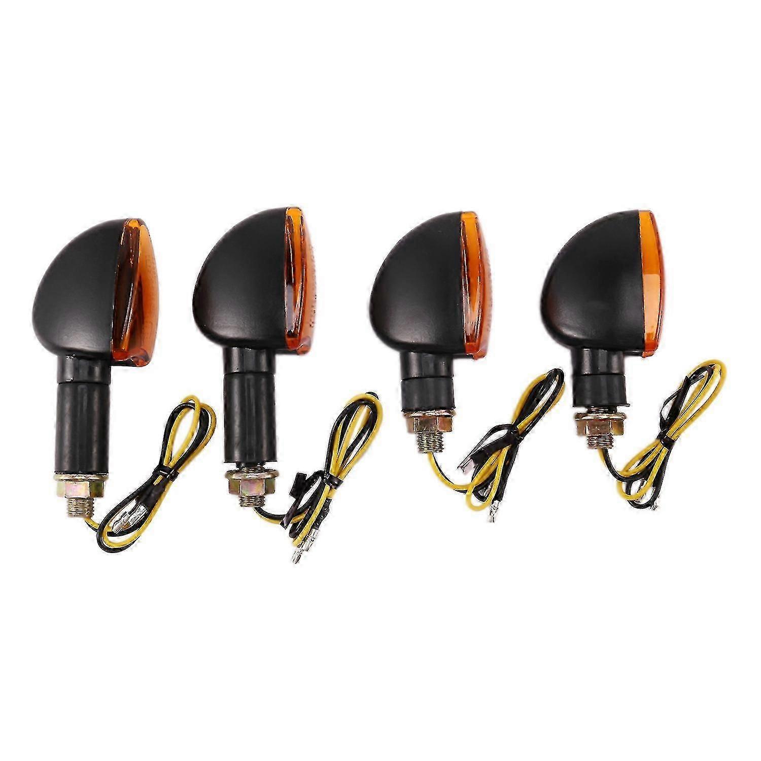 Universal 12V Motorcycle Turn Signal Lights Front Rear Flashing Halogen Blinkers Indicator