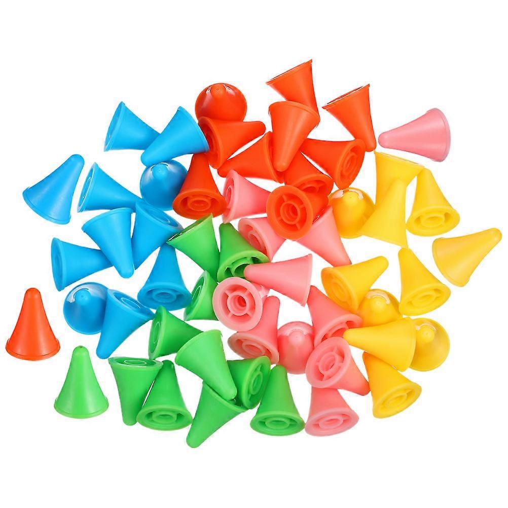 100 Pieces Knitting Needle Stoppers in Assorted Colors for Knitting Use Rubber Protection Caps Fits