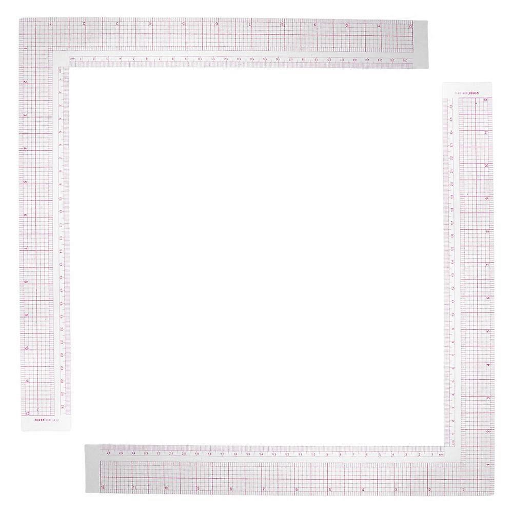 Clear Sewin Ruler Set 2pcs Precision & Cuttin Tool for Fabric, Pattern Makin, Craftin & Design Work