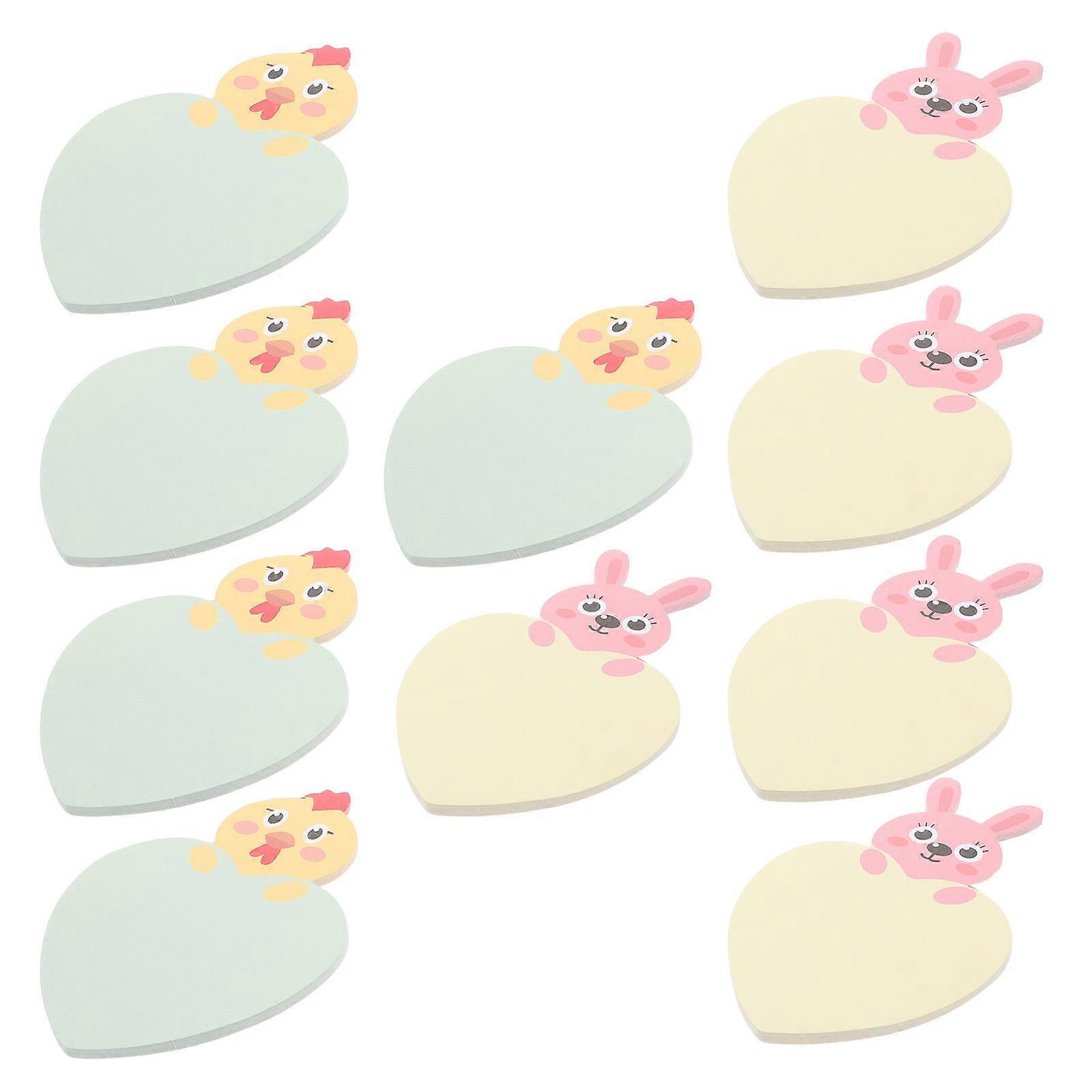 Fun Note Pads Self-Adhesive Note Pads Easter Bunny Sticker Pads Holiday Decorations To-Do Lists 1Set