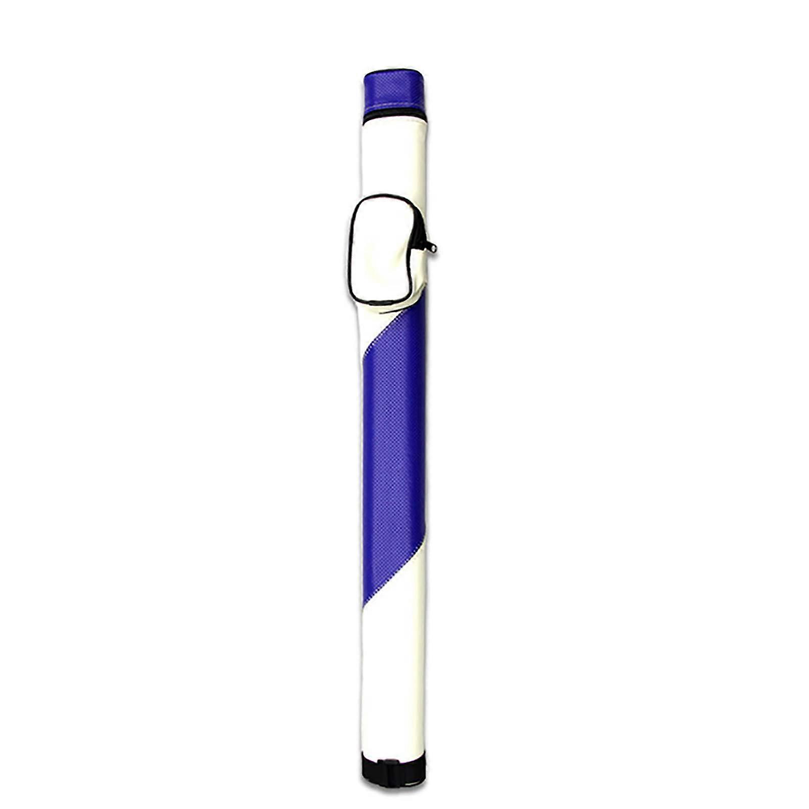 Pool Cue Case, Billiard Cue Bag with Shoulder Strap, Faux Leather (2 Styles) Blue