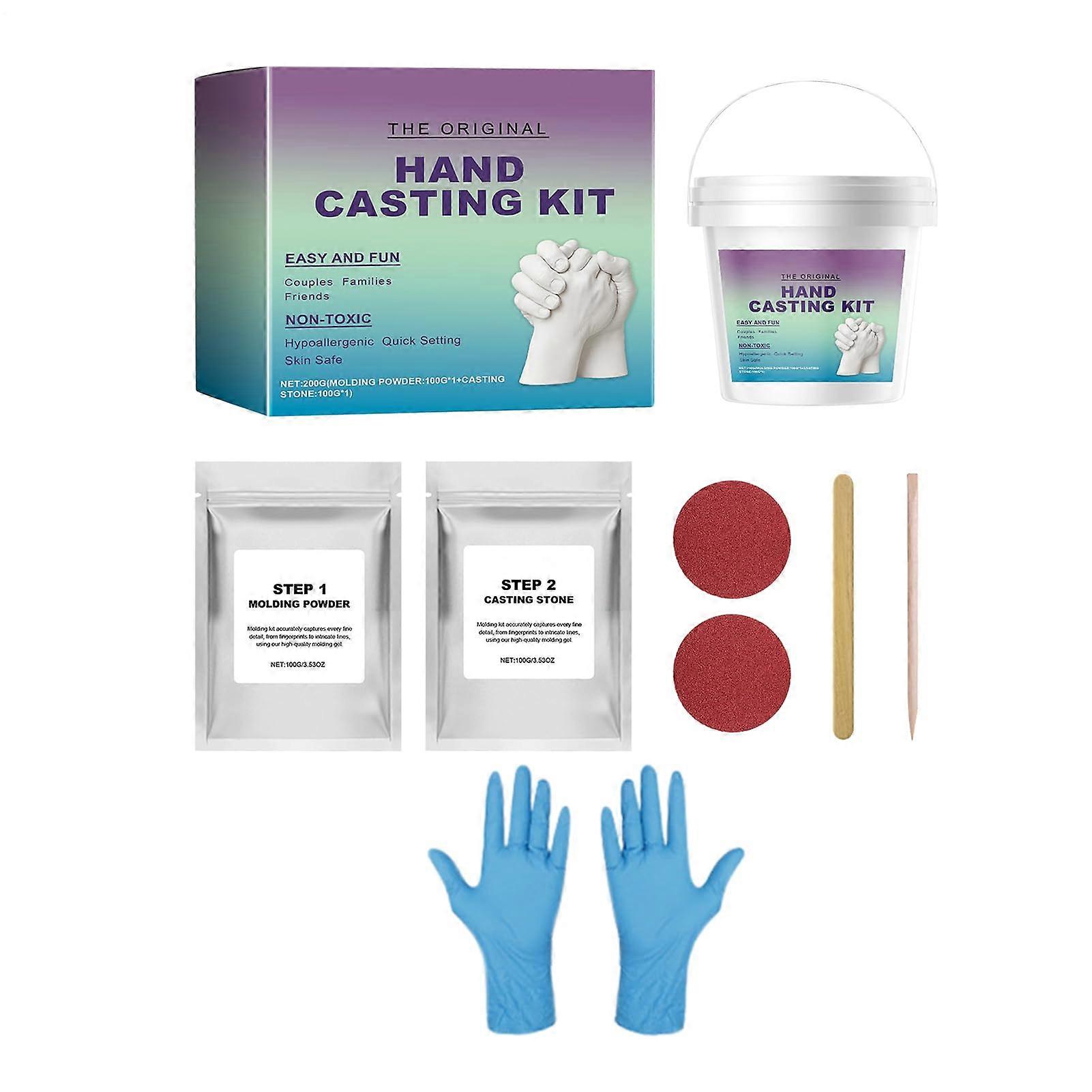 Set for making hand molds, Craft set with gloves, Gift for Mother's Day