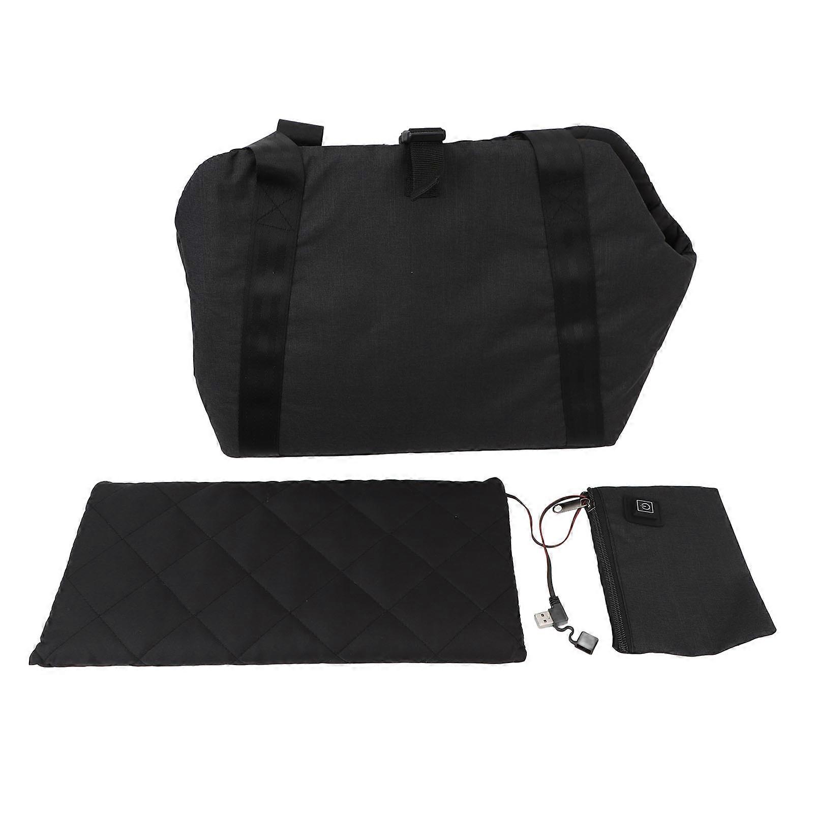 Heated Pet Carrier Bag USB Interface 3 Speed Adjustable Temperature Keeping Warm Pet Travel Carrier Bag with Heating Pad