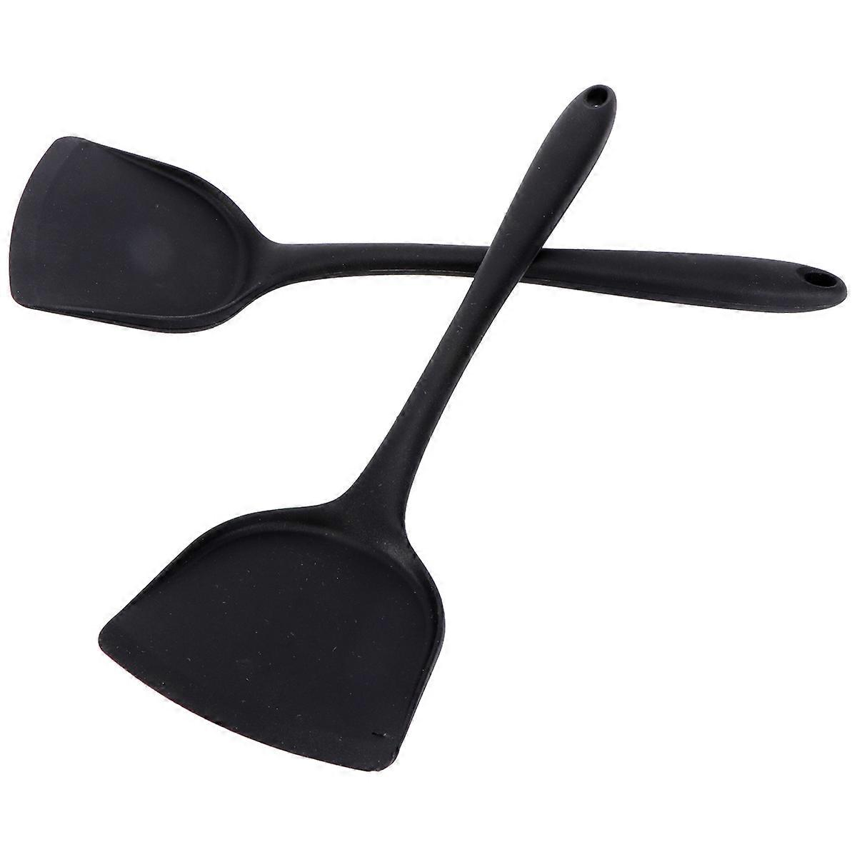 High Heat Spatula Set Kitchen Anti-Scalding Non-Stick Pan Silicone Spatula Home Cooks 2Pcs