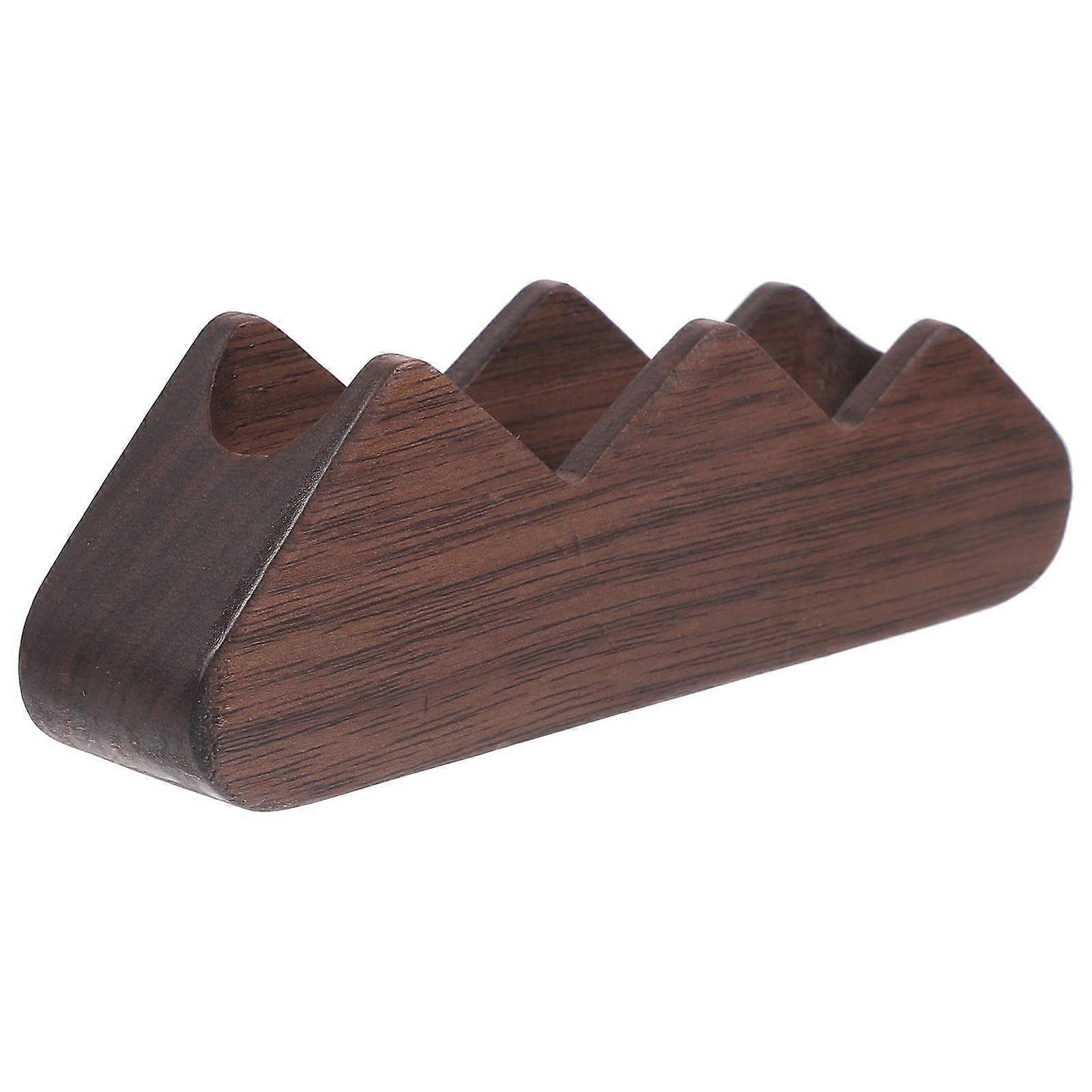 Business Card Display Wood Desktop Cards Holder Home Usage Walnut Wood Material 1Pack