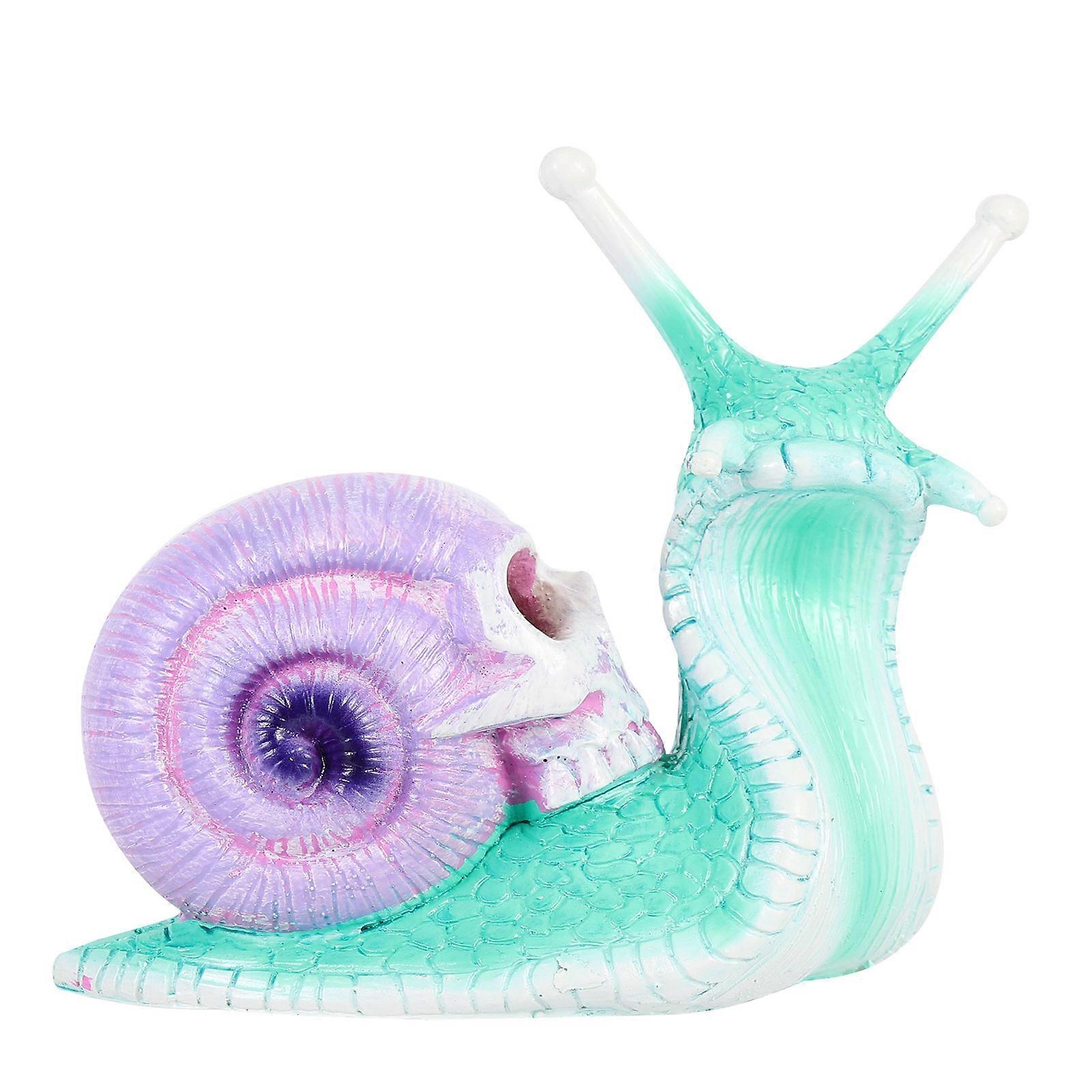 Halloween Adornments Skull Snail Resin Table Ornament Indoor Decoration 1Pack