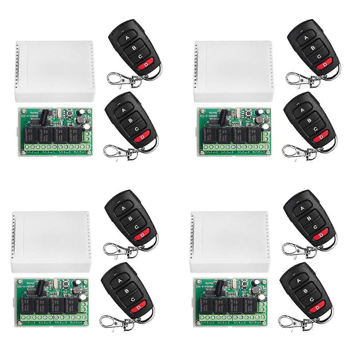 DC12V 24V 4CH Remote Control Switch 433M Receiving Control