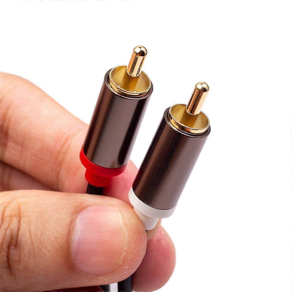 3X to 2 Coaxial Audio Cable 3.5 Jack Stereo Audio Cord 1M for Home Theater DVD TV Amplifier CD