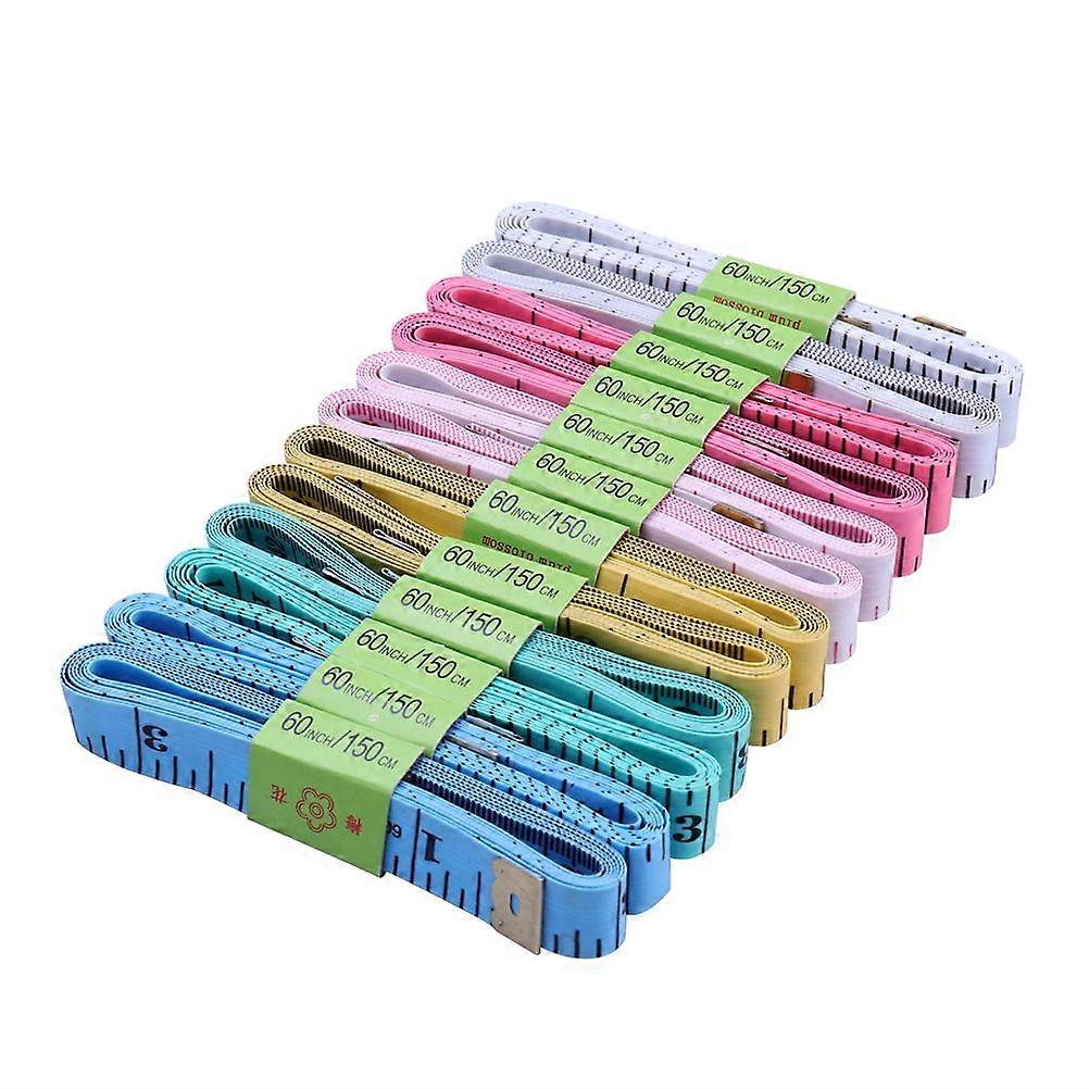 18pcs 1.5M Measuring Tape Flexible Tape Ruler Sewing Tape Measure for Tailor Craftman (Random Color)