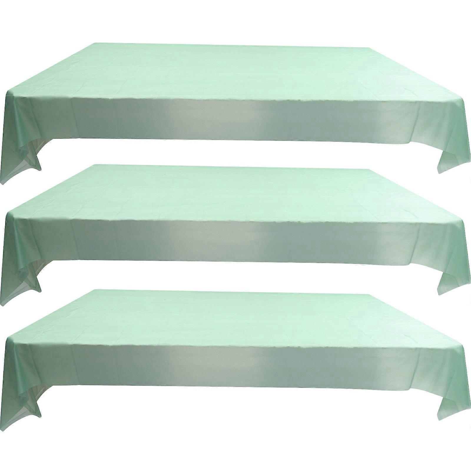 Party Table Cover Rectangular Dining Tablecloth For Birthday Green 274.00X137.00X0.10CM Table Decoration 3Pcs