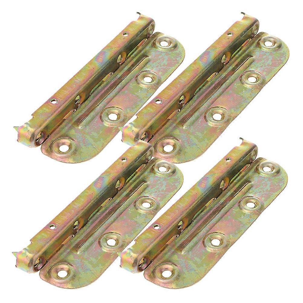 Iron Bed Rail Fasteners Bed Rail Connector Bed Hinges Multi Color 20.00X2.00X1.00CM Furniture Assembly 4Pcs