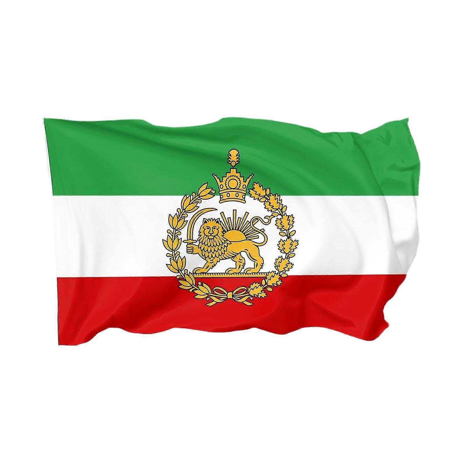 Perzia Irán Vlajka s levy Perzská Iránska vlajka Shah 3x5ft