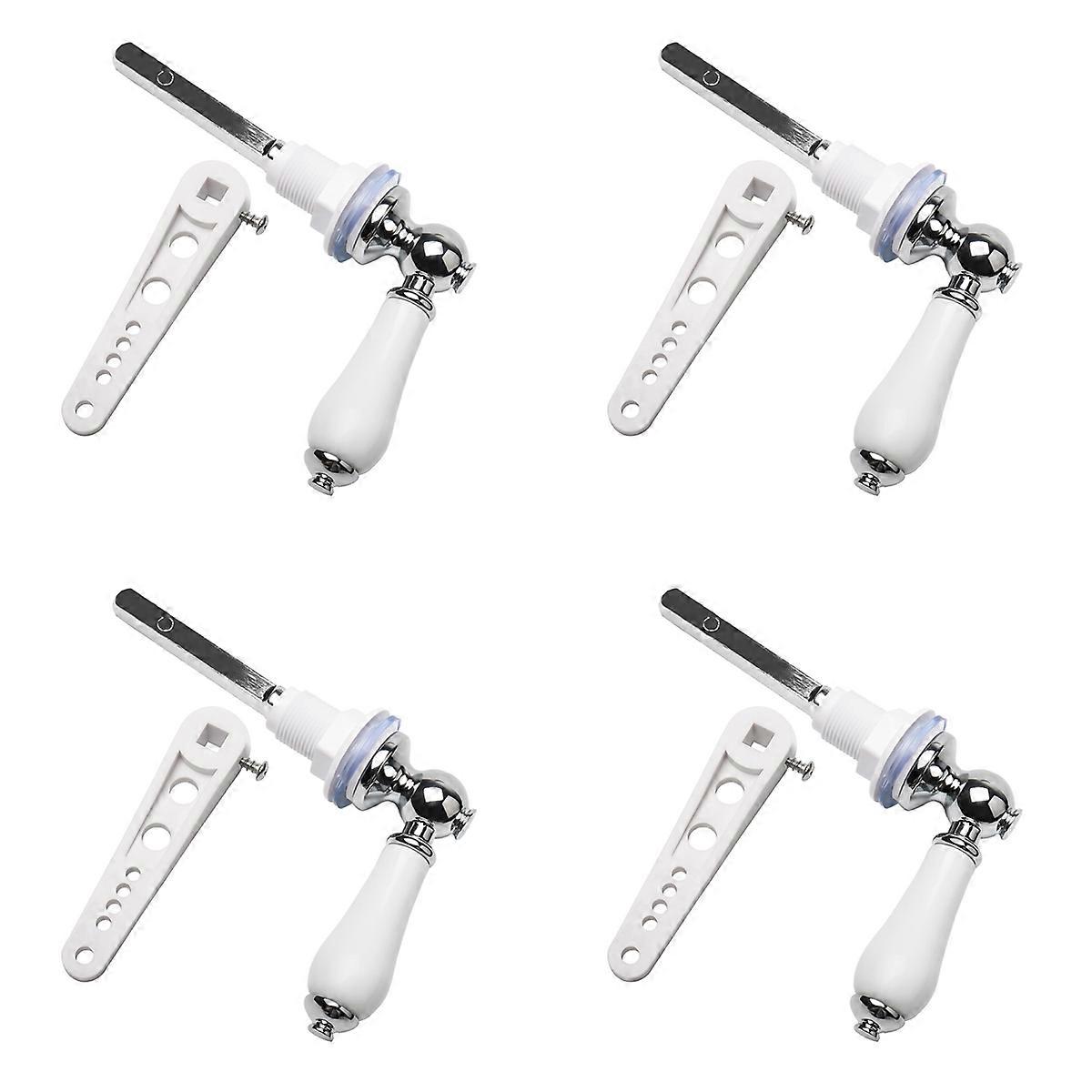 4X Ceramic Toilet Flush Handle, Toilet Handles Flush Lever Traditional Victorian Style Toilet Handle