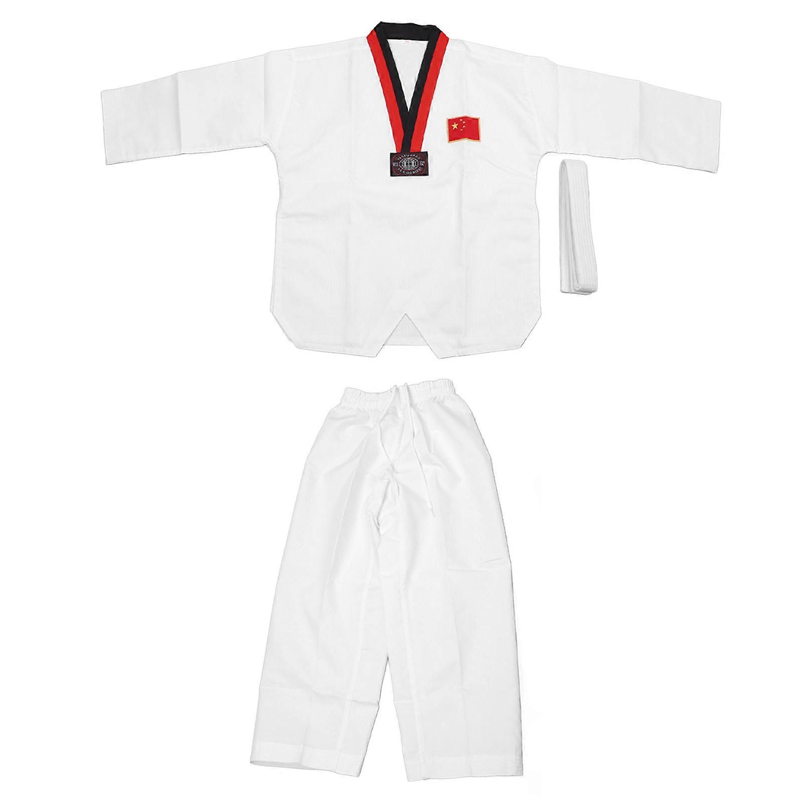 Taekwondo Dobok Suit, Sturdy, Comfortable and Breathable Taekwondo Training Uniform for Kids 136-146cm