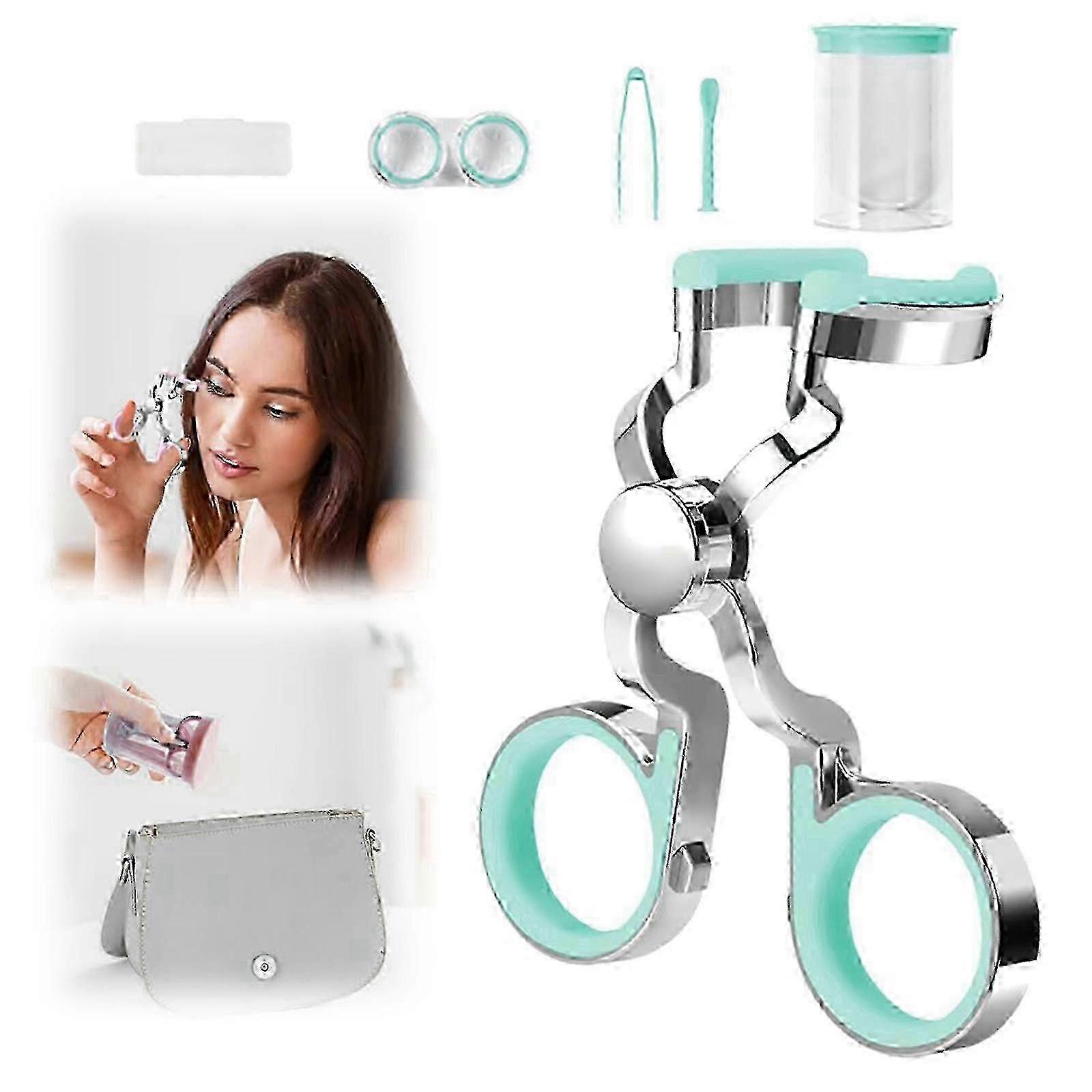 Contact Lens Application Tool, 2024 New Helper Applicator with Eyelid Stretcher and Lens Case