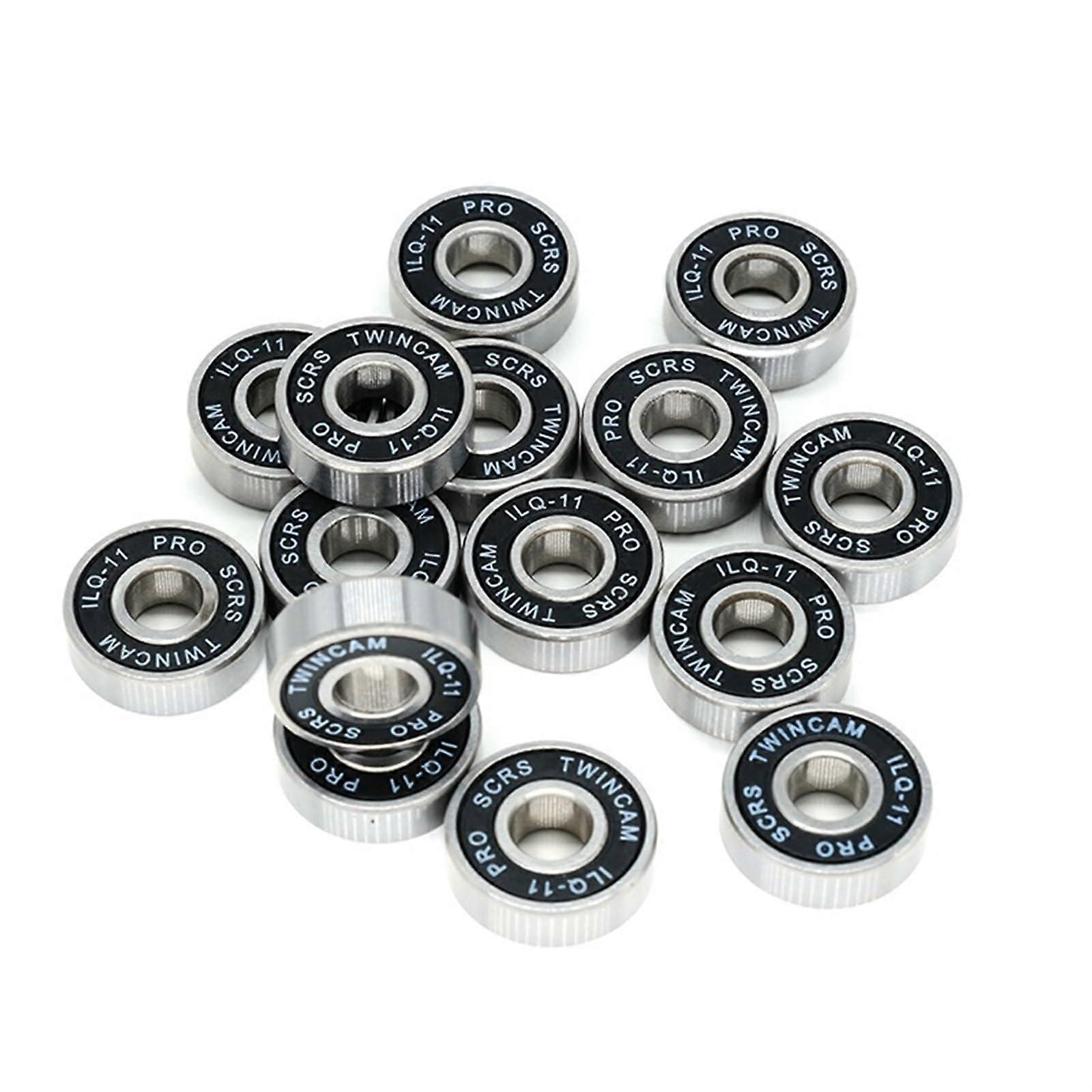 ILQ-11 Black Skate Roller Bearings Pack of 8 for Inline Skates, Longboards, and Speed Wheels