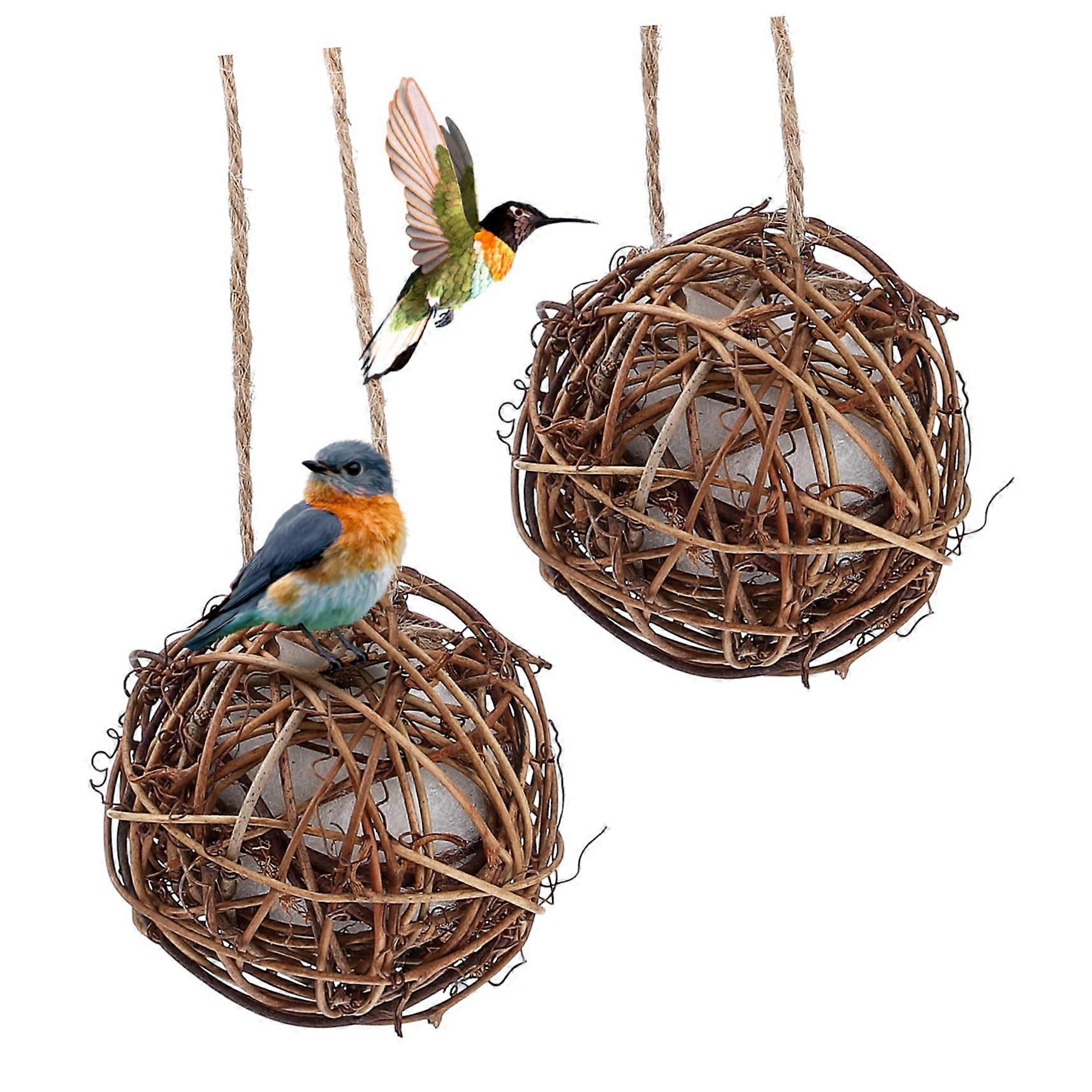 Bird Nest Material Balls for Outdoor Hummingbird Nesting, Natural Chew Toy for Wild Birds, Ideal for Nesting and Foraging