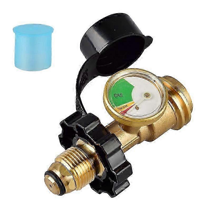 Universal Propane Tank Adapter with Gauge Converts QCC1/Type 1 Propane Tank Gauge Level Indicator f