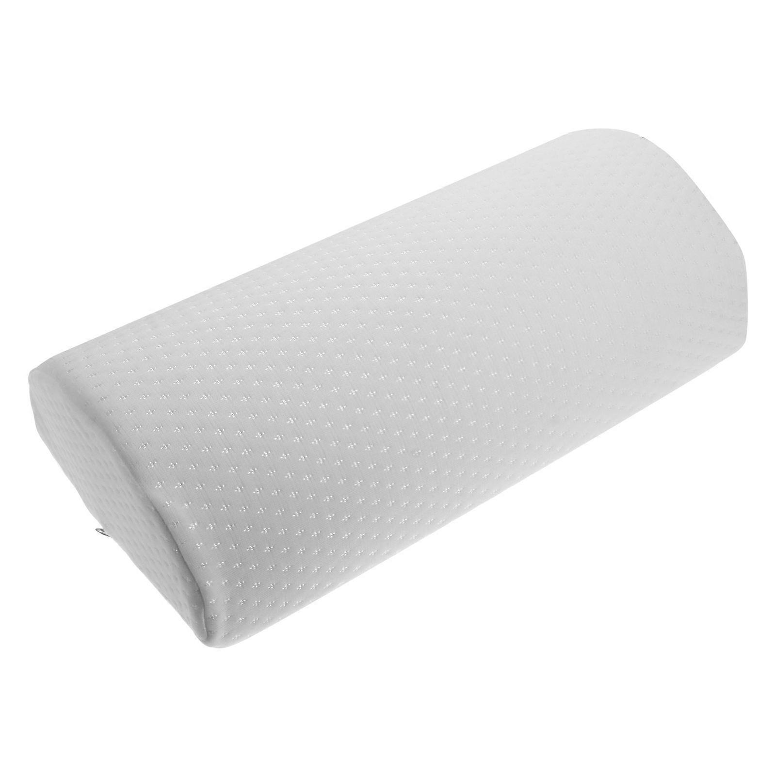 Back Support Pillow for and Sleeping White Rectangular Memory Foam 1Pc