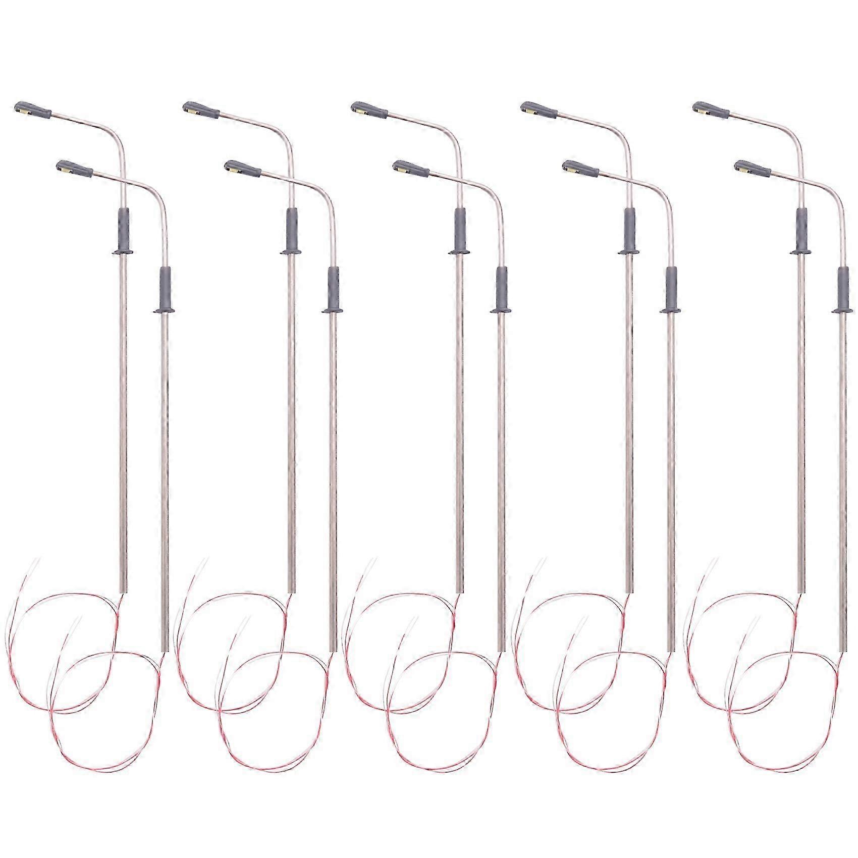 10 pcs Model LED Street Lamp Lighting Single Head Train Layout Landscape 1: 100