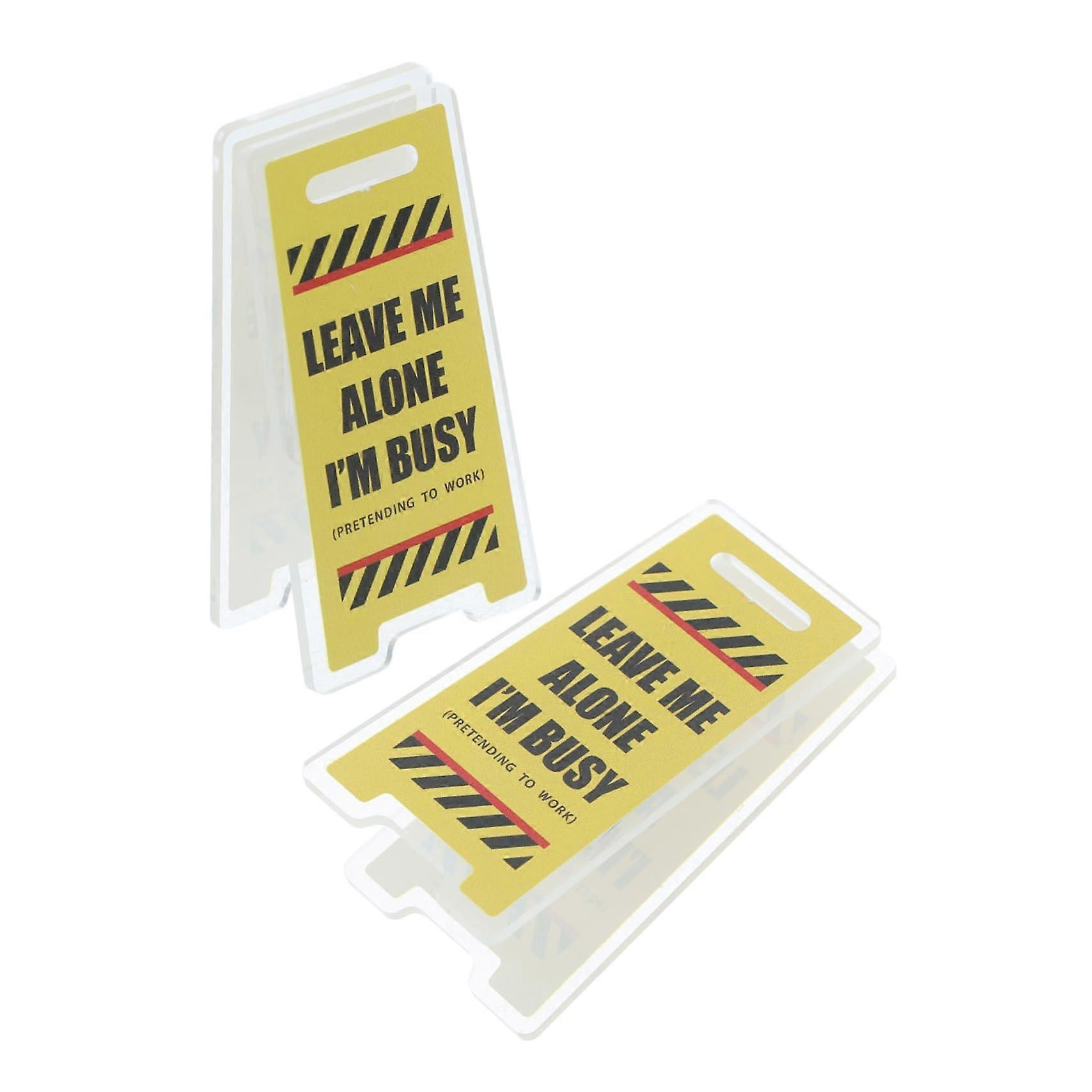 Office Material Multifunctional Clips - Pack of 2 Acrylic Yellow Table Sign Holders for Events, Memo Clips, Theme Note Holders