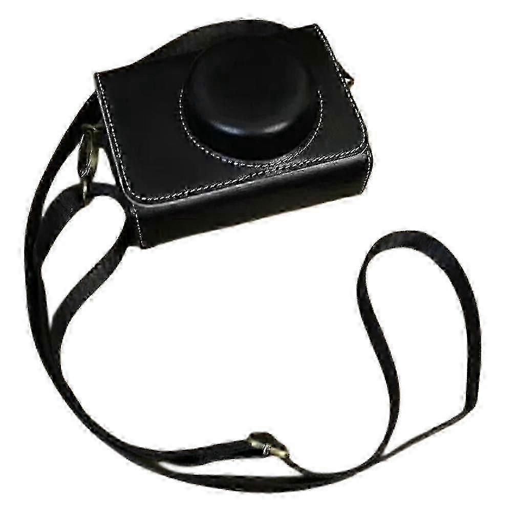 תיק מצלמה מתאים למותגים מסוימים נרתיק מגן מעור PU עם רצועת כתף, סוג אופקי-XinHan