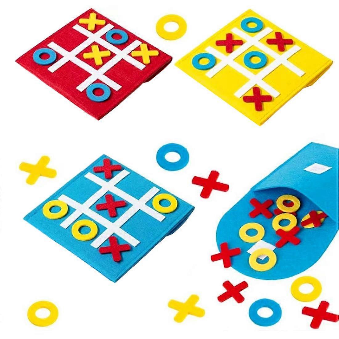 3 Pcs Tic Tac Toe Game for Children Mini Board Game Toy Birthday Party Favors End of Year Classroom Gifts for Students