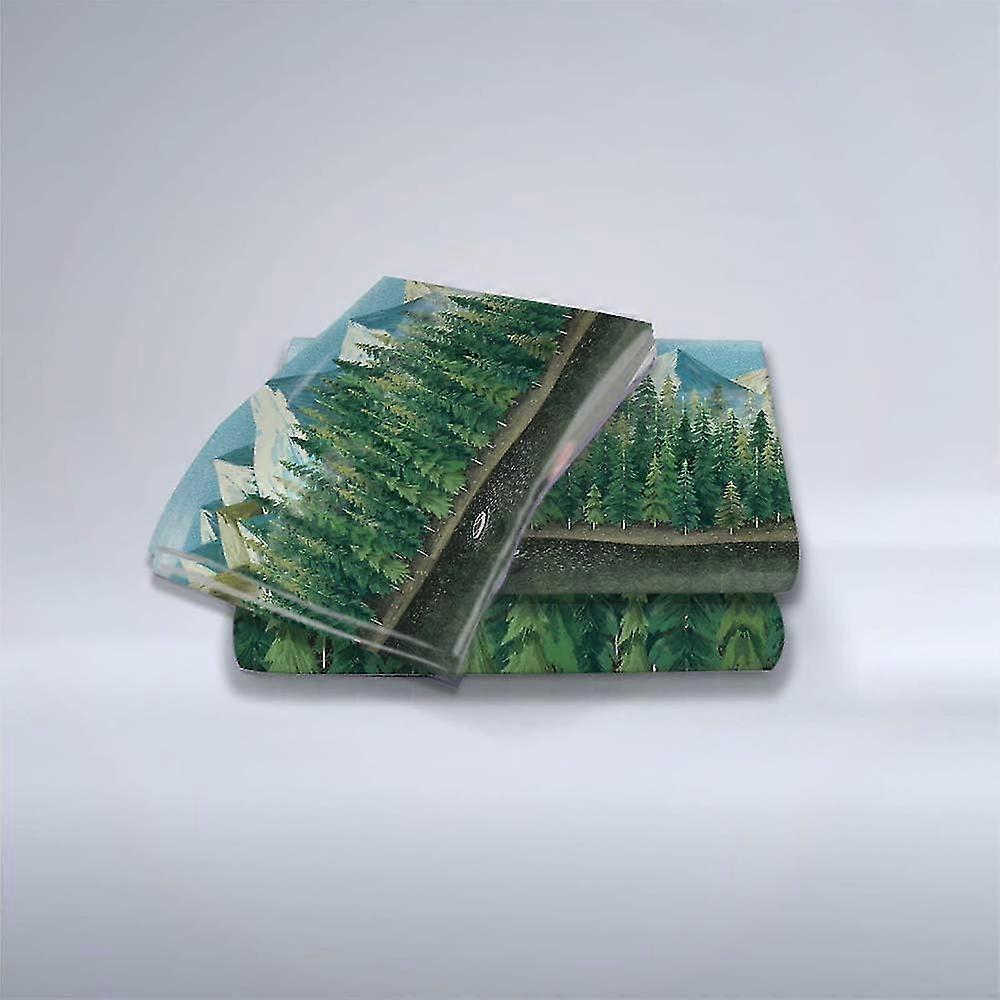 Conjunto de capa de edredom duplo Fairy Tale World Conjunto de cama de microfibra com fecho de zíper e 2 fronhas