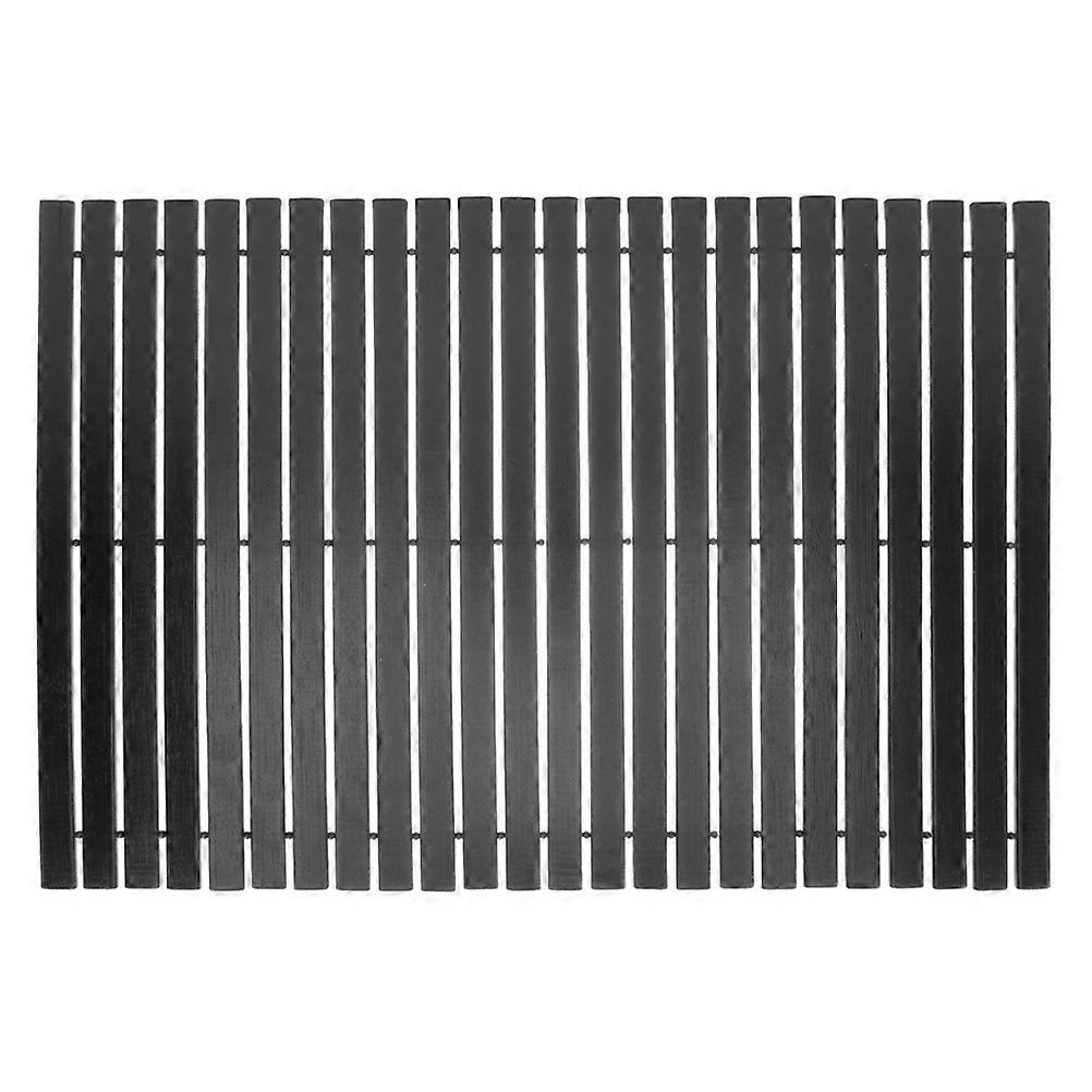 Non Slip Bamboo Shower Mat Floor Cushion Quick Drying Bathtub Pad Space Saving Rollable Design Elegant Bamboo Bath Mat for Home Decor