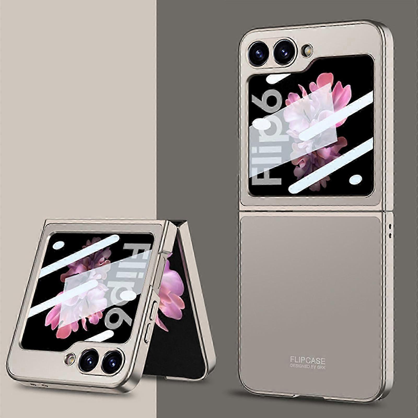 for Samsung Galaxy z flip 6 case Cover, Matte Built in Small Screen Protector Phone case, Slim Thin Protective Phone Case Compatible with Galaxy z fli